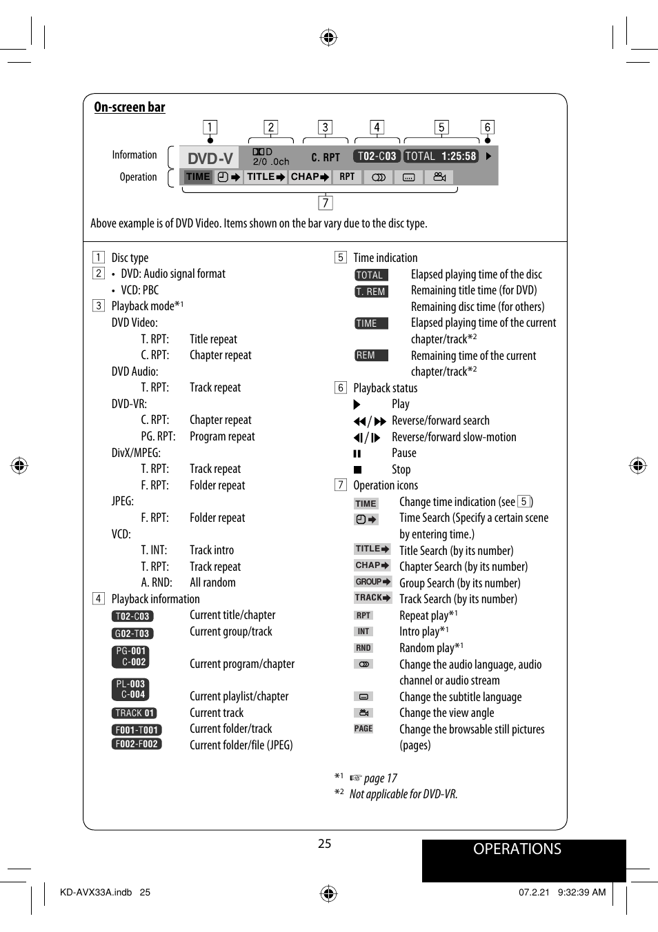 Operations, On-screen bar | JVC KD-AVX33 User Manual | Page 335 / 382