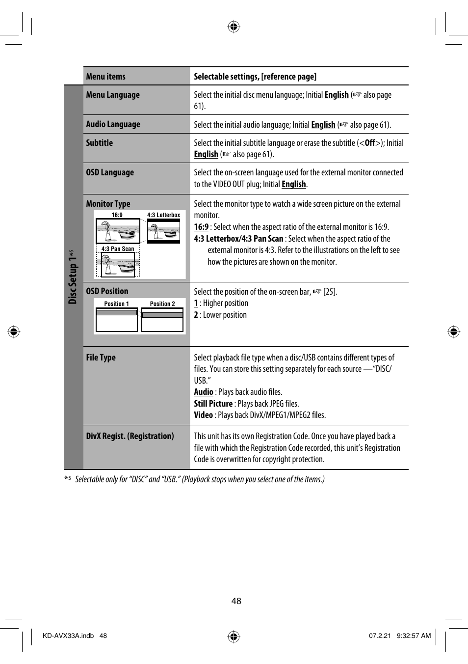 Disc setup 1 | JVC KD-AVX33 User Manual | Page 358 / 382