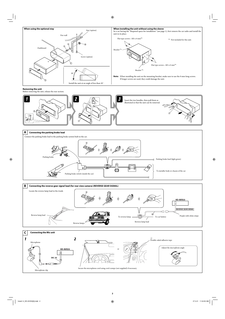 Removing the unit | JVC KD-AVX33 User Manual | Page 380 / 382