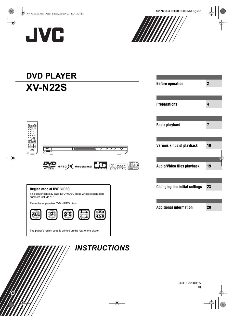 JVC GNT0052-001A User Manual | 36 pages