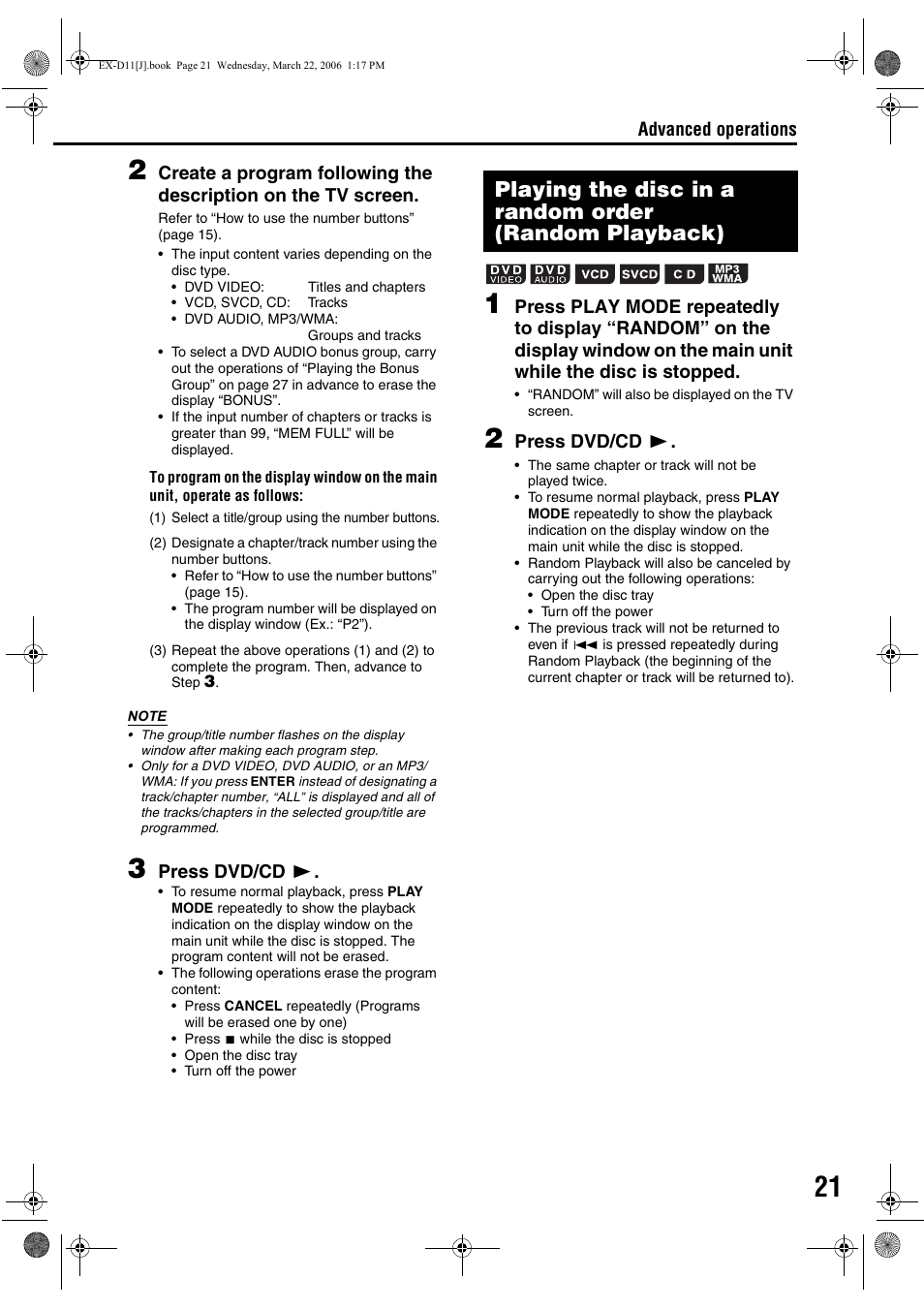 JVC EX-D11 User Manual | Page 23 / 86