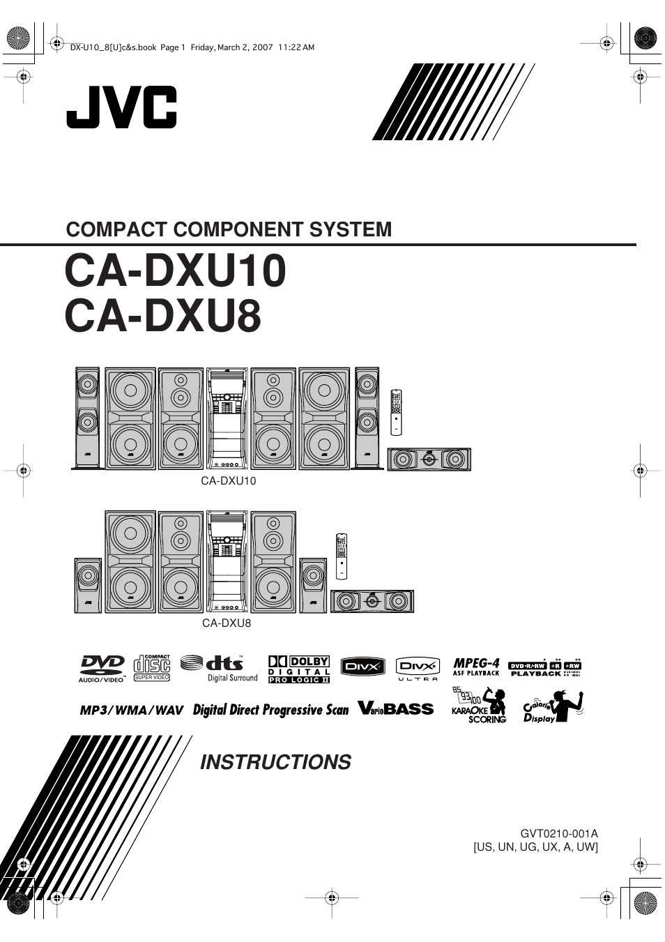 JVC CA-DXU10 User Manual | 104 pages