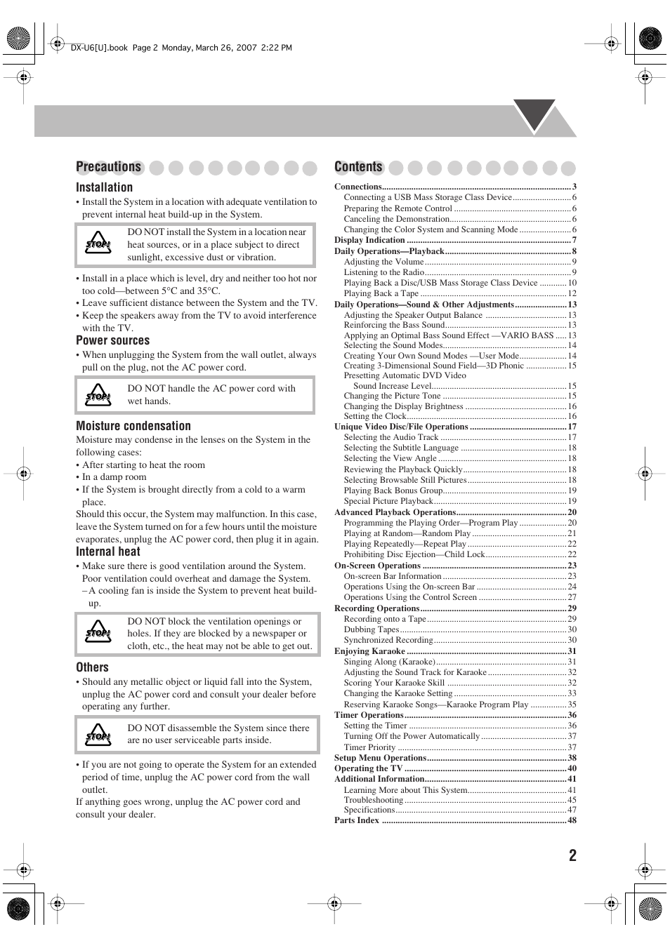 JVC CA-DXU10 User Manual | Page 57 / 104