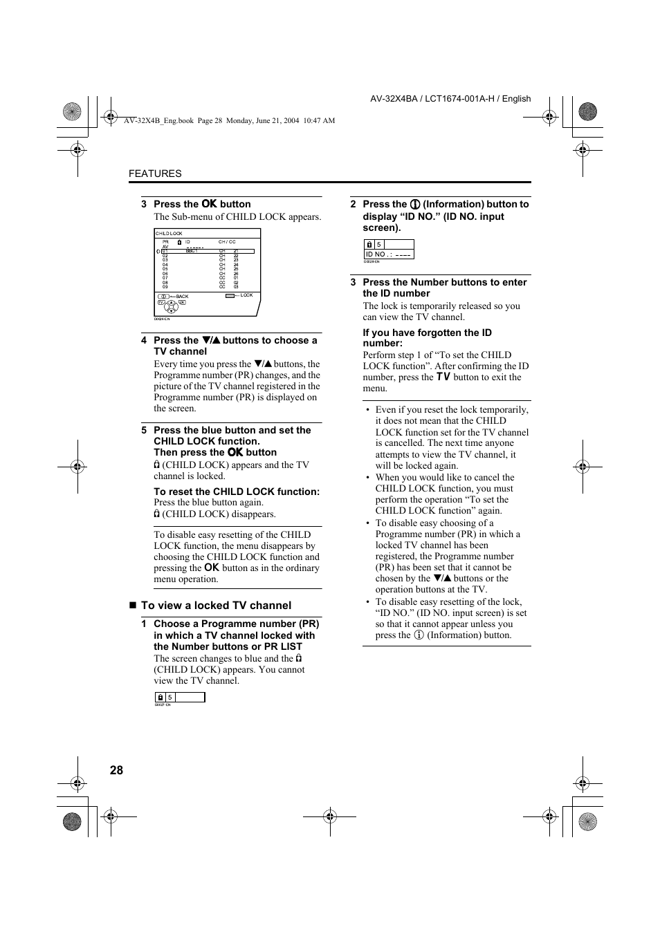 JVC AV-32X4BA User Manual | Page 30 / 48