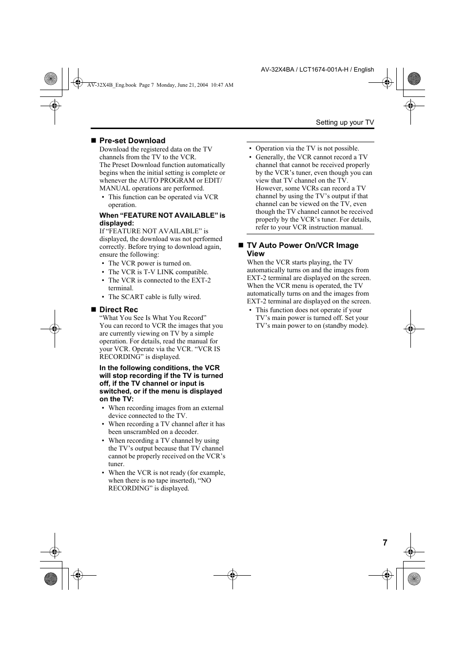 JVC AV-32X4BA User Manual | Page 9 / 48