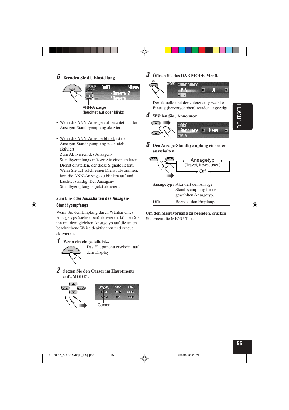 Deutsch | JVC CD Receiver KD-SHX701 User Manual | Page 119 / 259