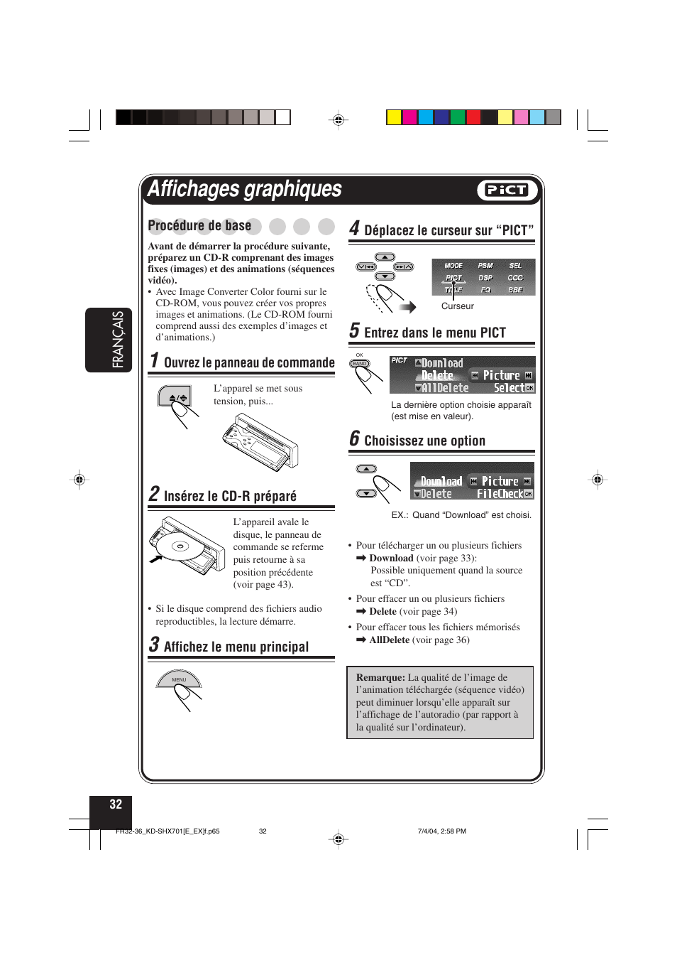 Affichages graphiques | JVC CD Receiver KD-SHX701 User Manual | Page 160 / 259