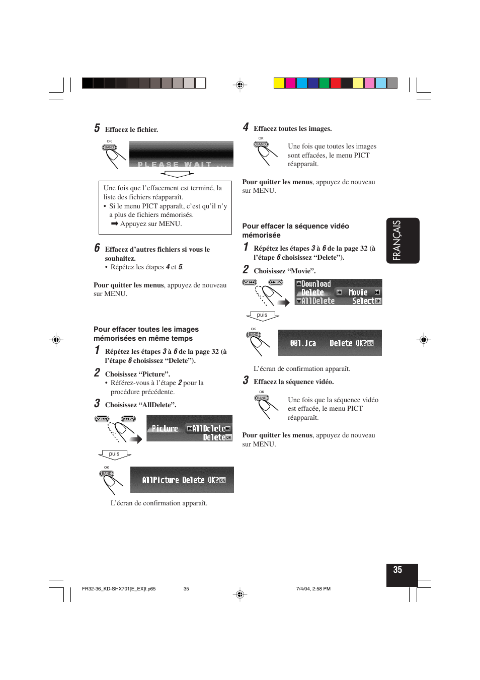 Français | JVC CD Receiver KD-SHX701 User Manual | Page 163 / 259