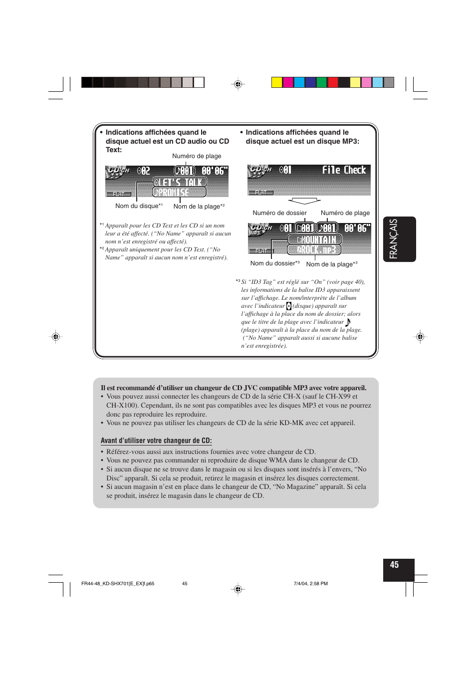 Français | JVC CD Receiver KD-SHX701 User Manual | Page 173 / 259