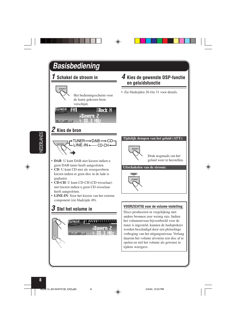 Basisbediening | JVC CD Receiver KD-SHX701 User Manual | Page 200 / 259