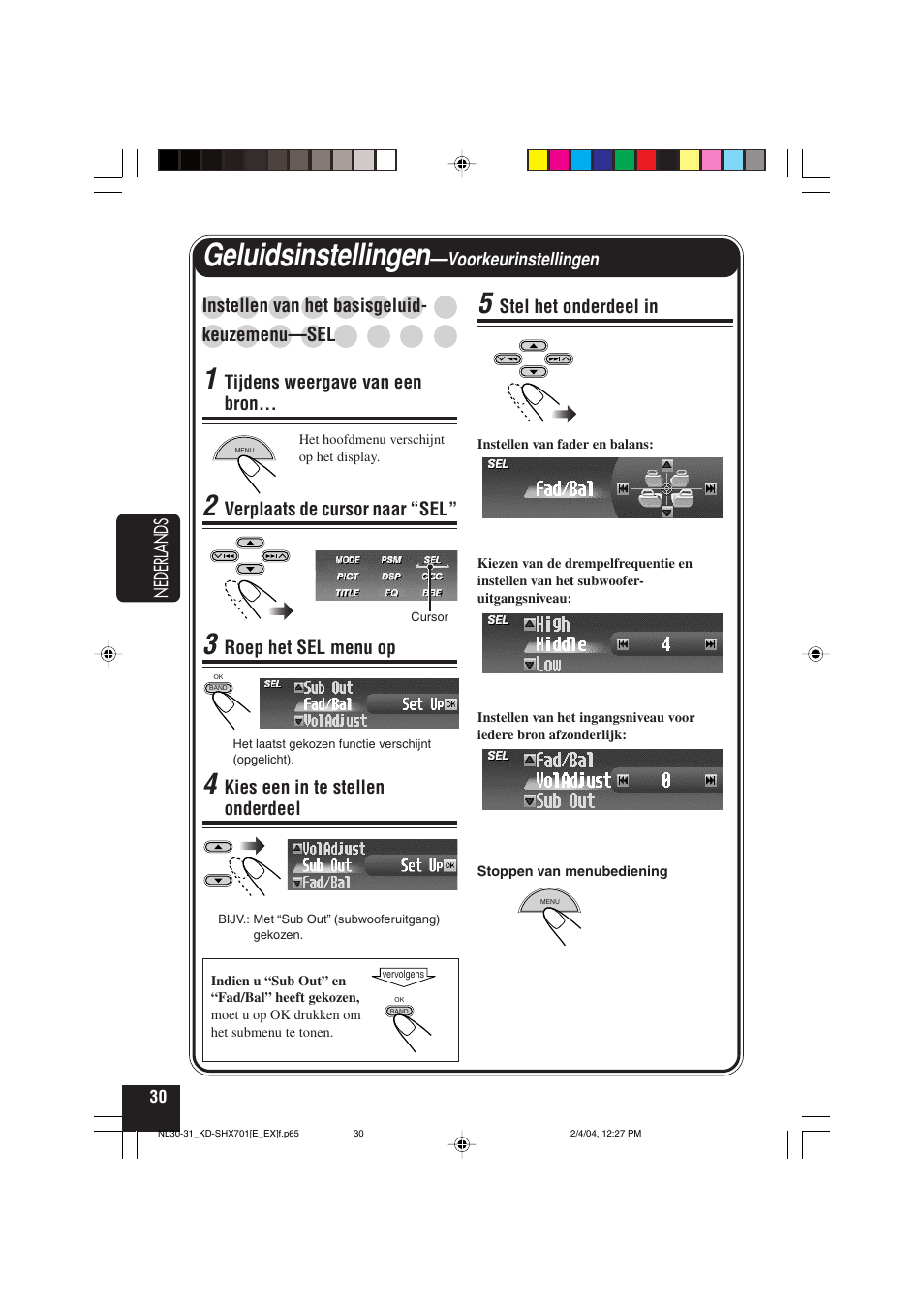 Geluidsinstellingen | JVC CD Receiver KD-SHX701 User Manual | Page 222 / 259