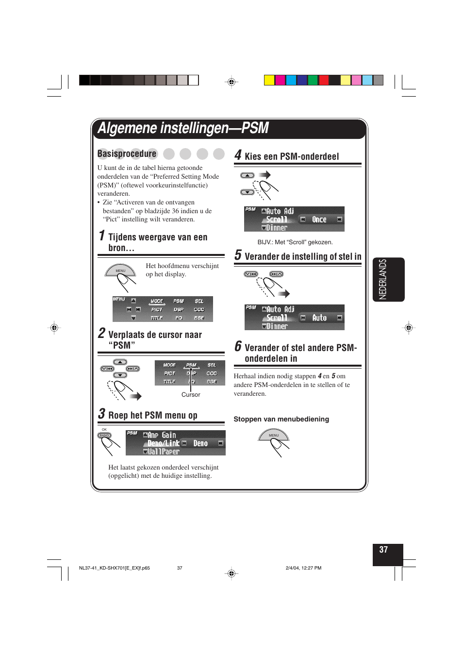 Algemene instellingen—psm | JVC CD Receiver KD-SHX701 User Manual | Page 229 / 259