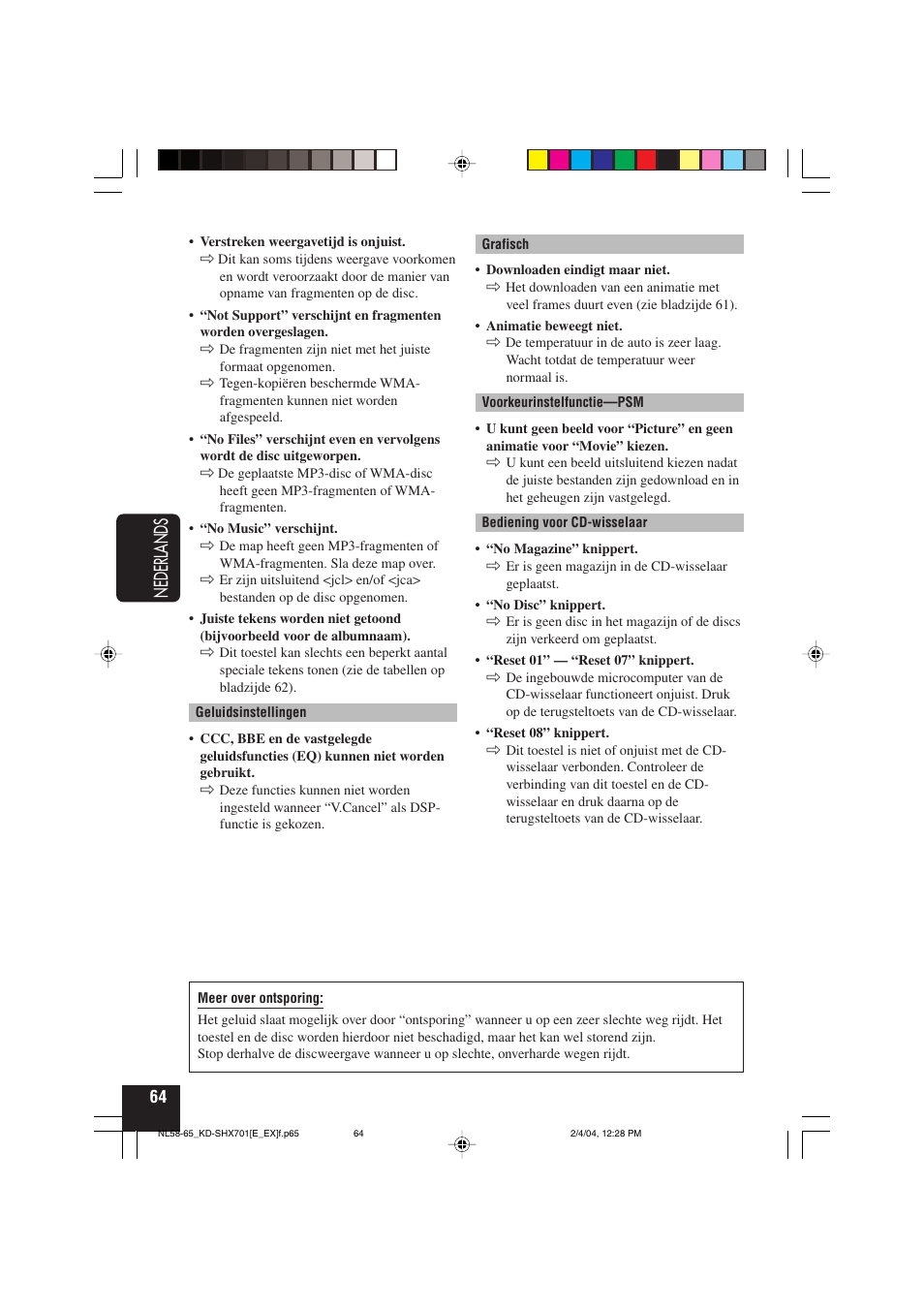 Nederlands | JVC CD Receiver KD-SHX701 User Manual | Page 256 / 259