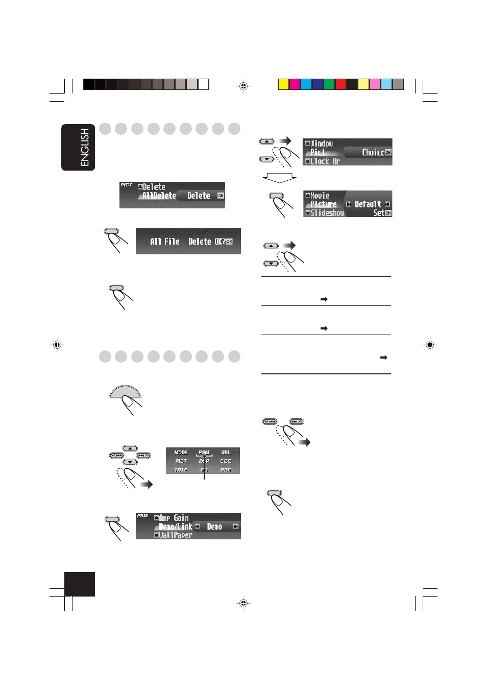 English, Deleting all files, Activating the downloaded files | JVC CD Receiver KD-SHX701 User Manual | Page 36 / 259