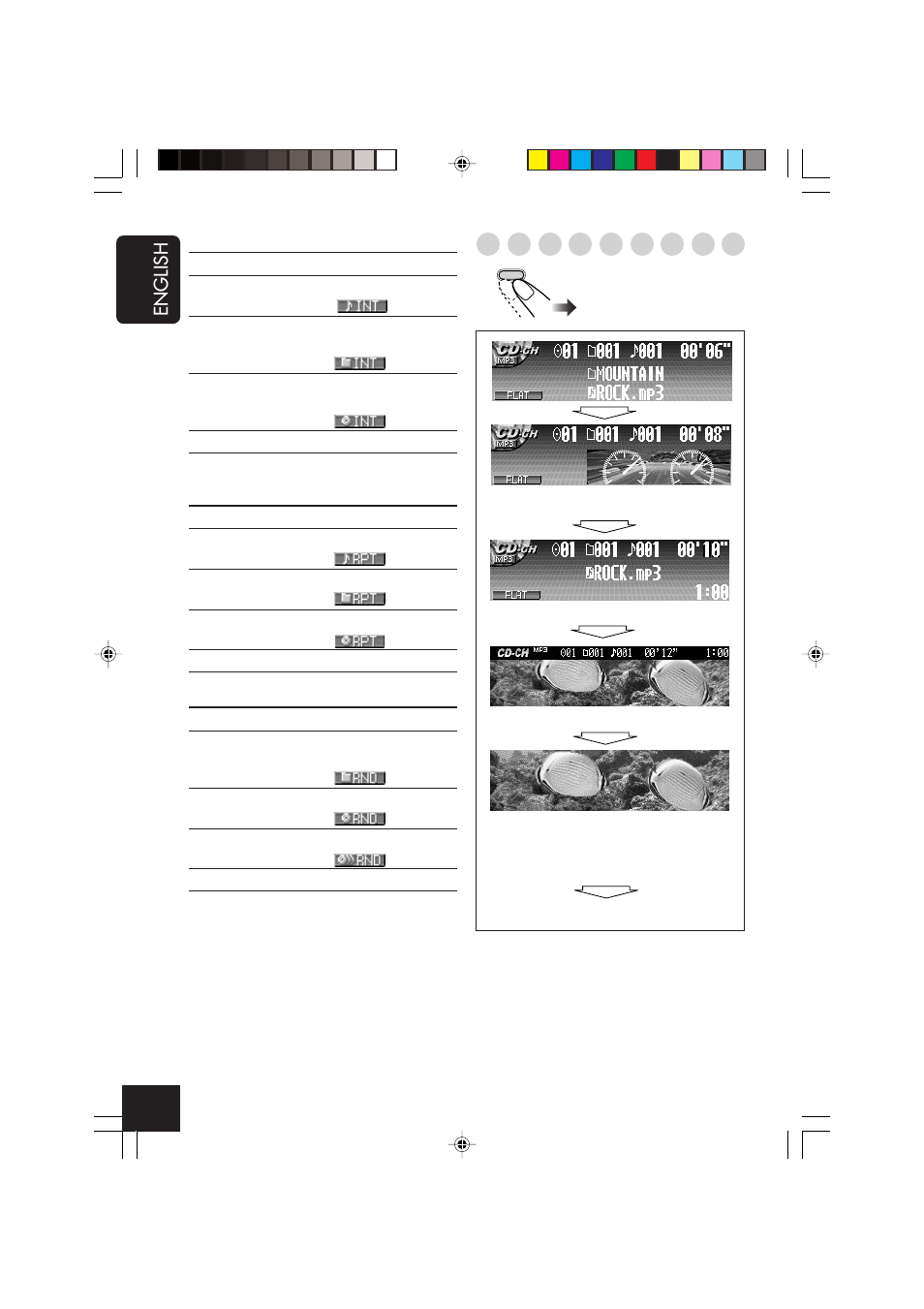 English, Changing the display pattern | JVC CD Receiver KD-SHX701 User Manual | Page 48 / 259