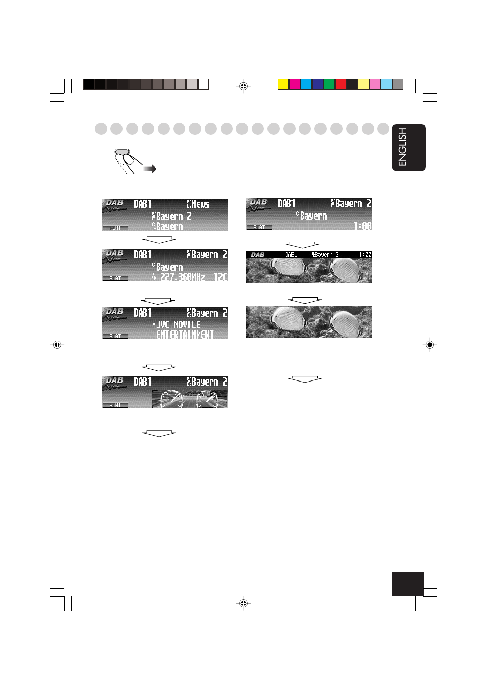 English, Changing the display pattern | JVC CD Receiver KD-SHX701 User Manual | Page 57 / 259