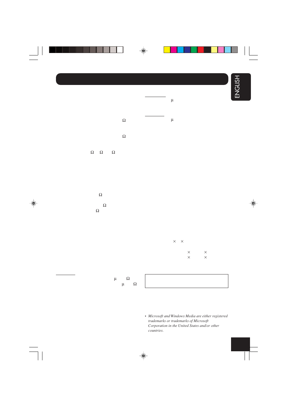 Specifications, English | JVC CD Receiver KD-SHX701 User Manual | Page 65 / 259