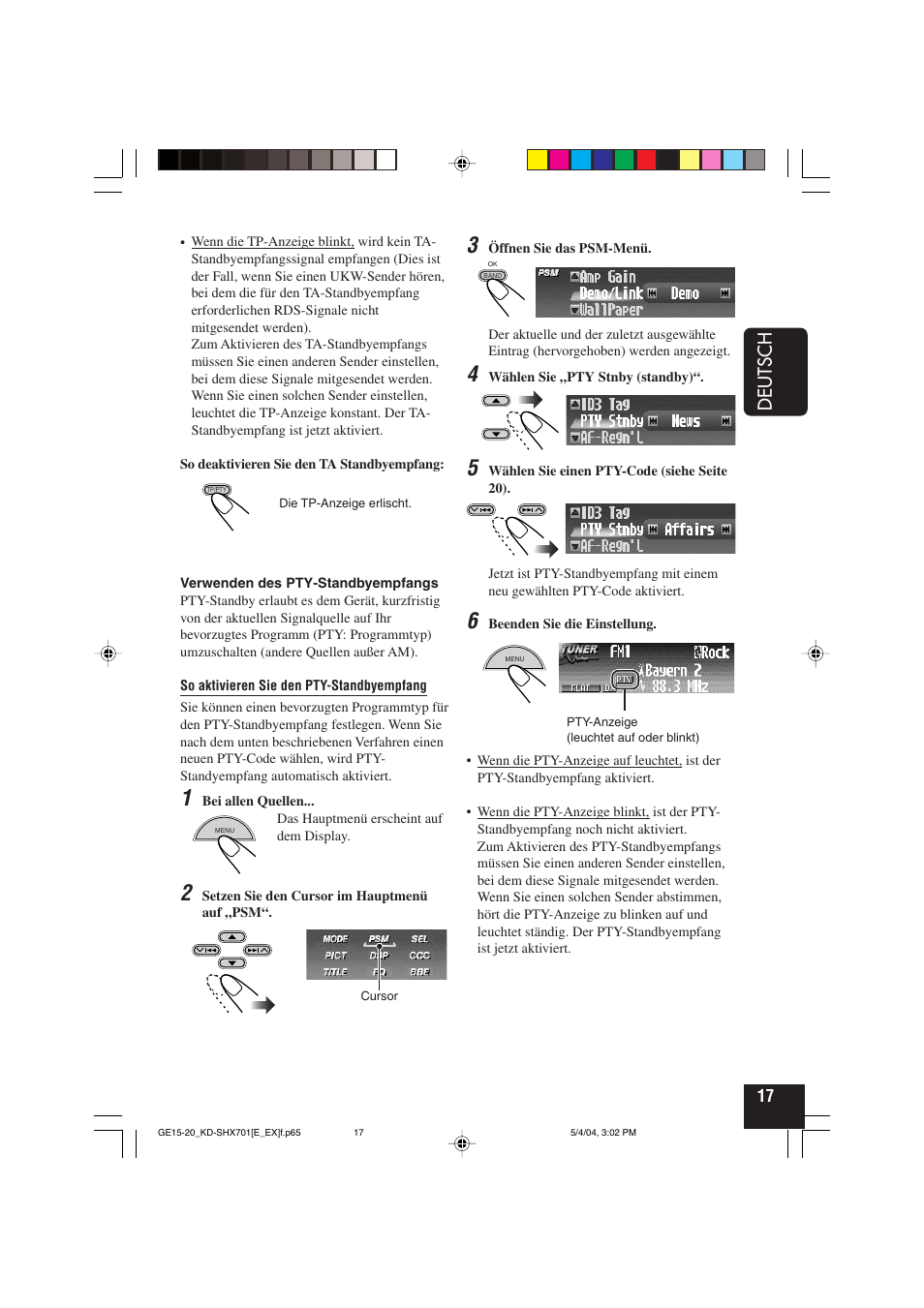 Deutsch | JVC CD Receiver KD-SHX701 User Manual | Page 81 / 259