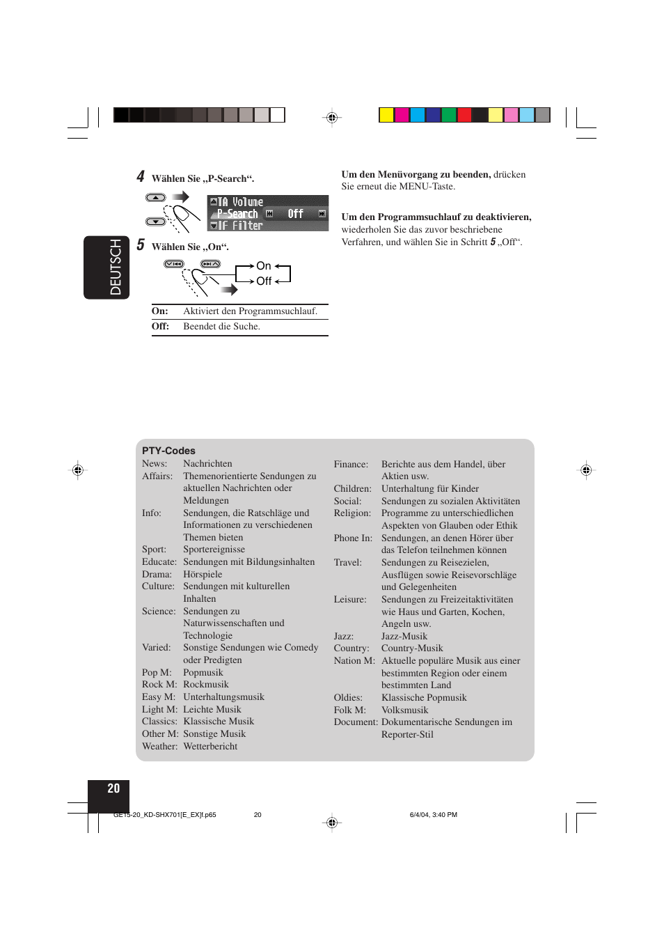 Deutsch | JVC CD Receiver KD-SHX701 User Manual | Page 84 / 259