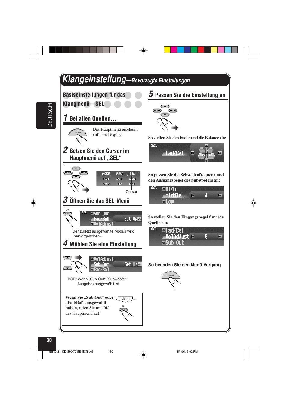 Klangeinstellung | JVC CD Receiver KD-SHX701 User Manual | Page 94 / 259