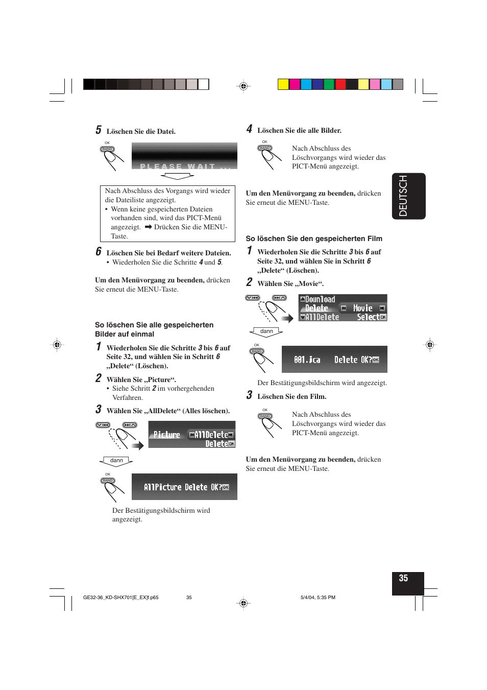 Deutsch | JVC CD Receiver KD-SHX701 User Manual | Page 99 / 259