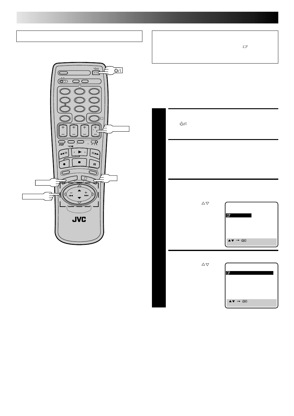 Turn on the recorder, Access main menu screen, Access country set screen | Select country, Tuner set, Auto channel set | JVC HI-FI HR-J748EH User Manual | Page 38 / 52