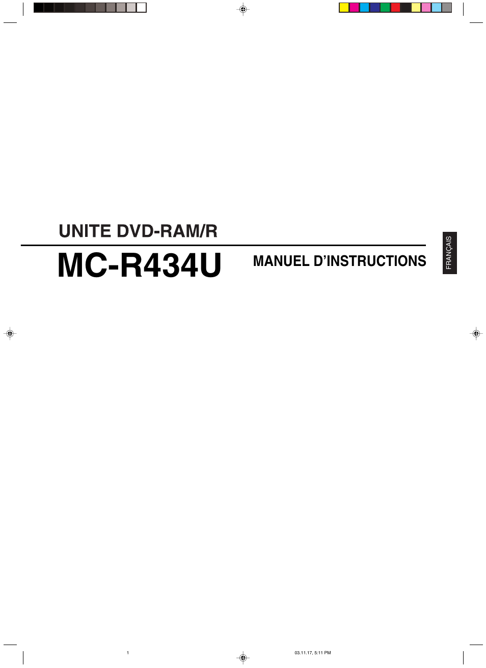 Mc-r434u, Manuel d’instructions | JVC MC-R434U User Manual | Page 15 / 29