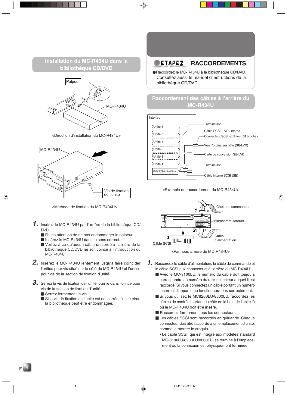 Raccordements, Raccordement des câbles à l’arrière du mc-r434u | JVC MC-R434U User Manual | Page 18 / 29