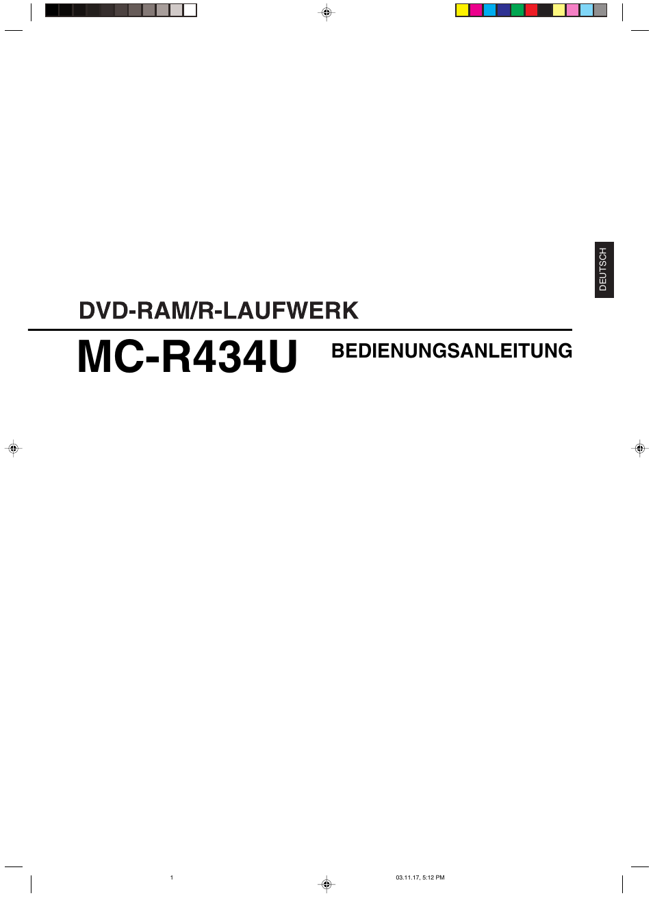Mc-r434u, Bedienungsanleitung | JVC MC-R434U User Manual | Page 8 / 29