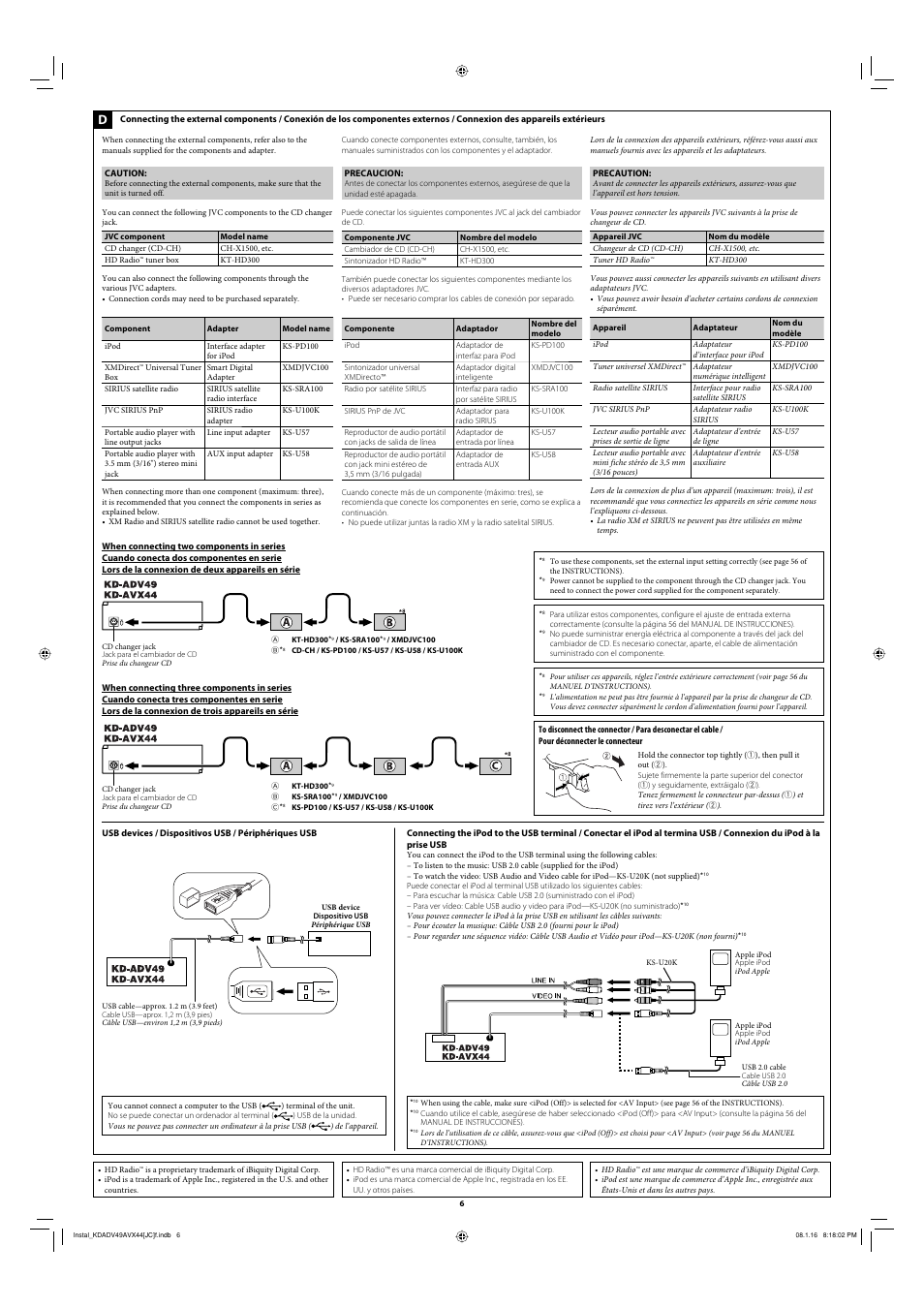 JVC XMD100 User Manual | Page 6 / 6