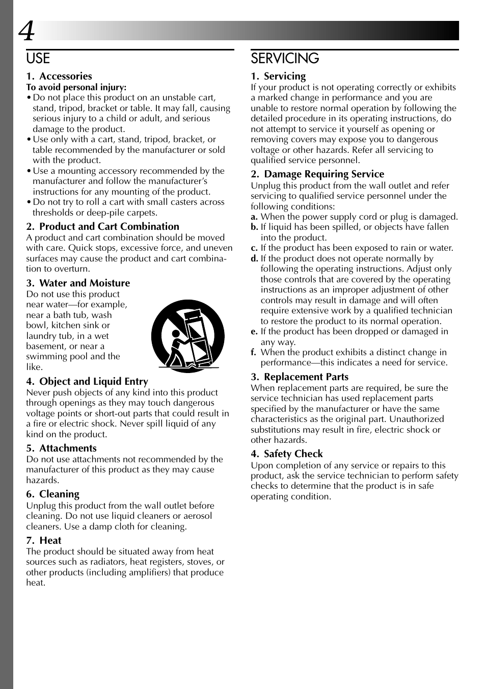 Servicing | JVC GC-QX3 User Manual | Page 4 / 96