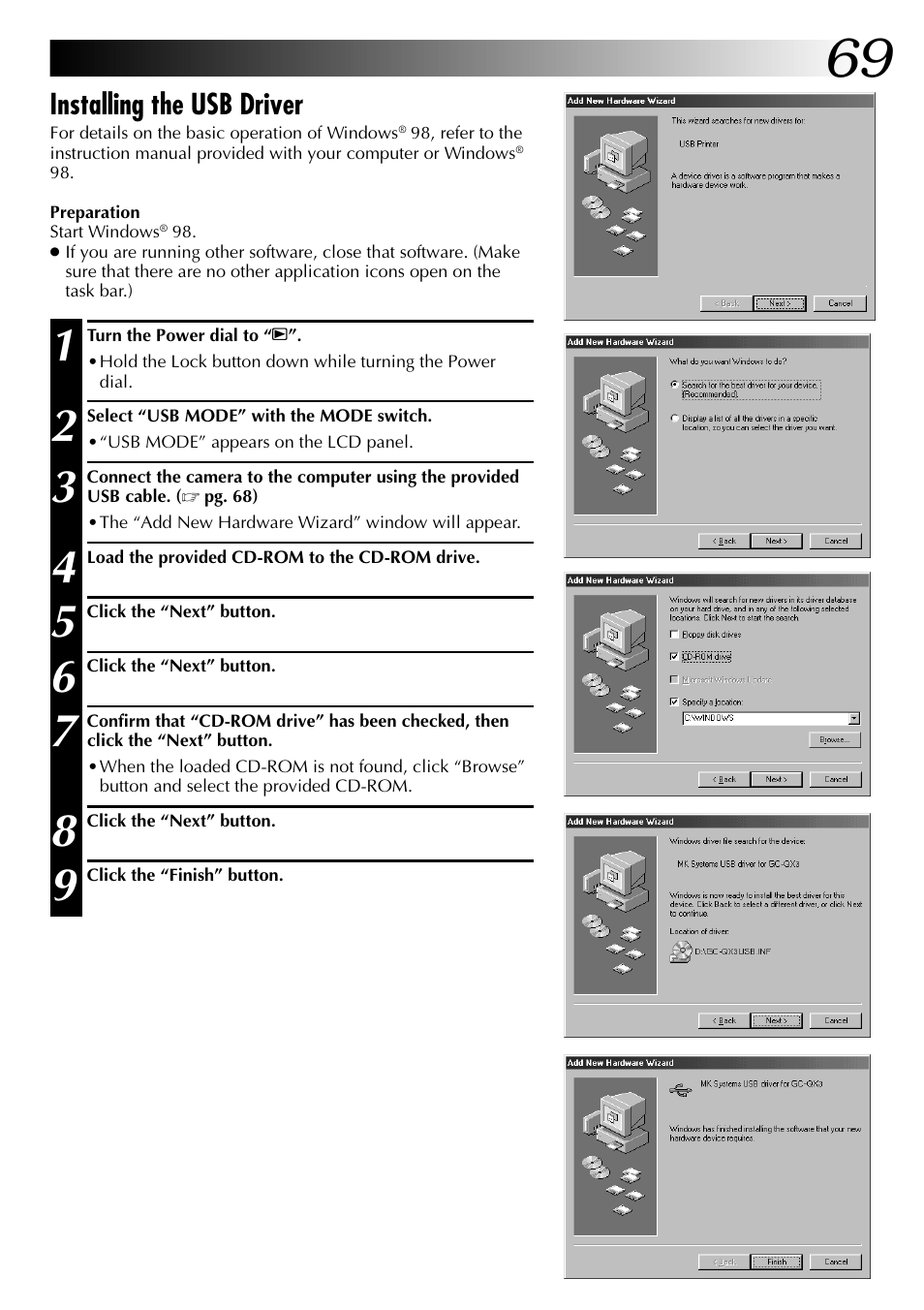 JVC GC-QX3 User Manual | Page 69 / 96