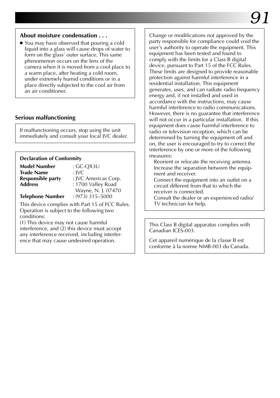 JVC GC-QX3 User Manual | Page 91 / 96