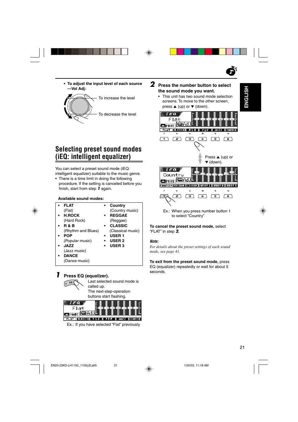 English | JVC KD-LH1150 User Manual | Page 21 / 50