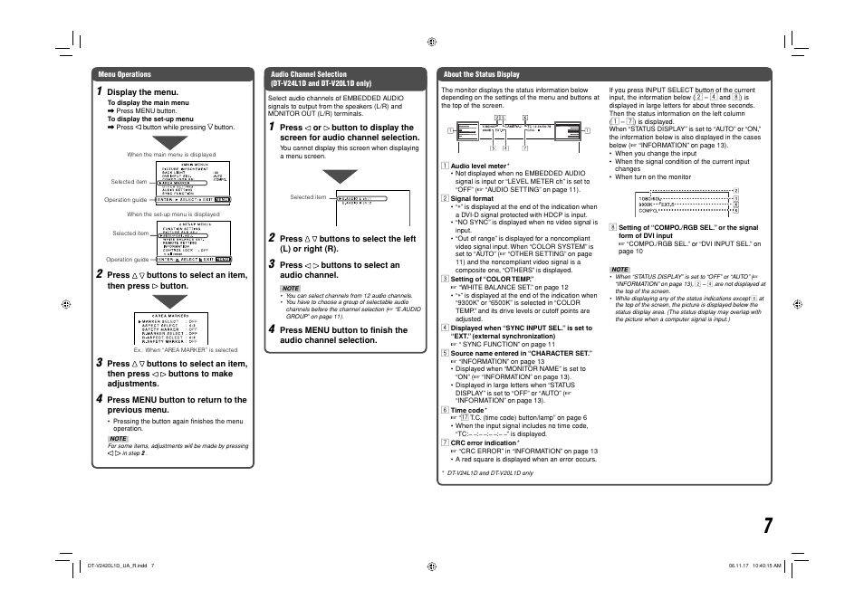 JVC DT-V24L1 User Manual | Page 7 / 20
