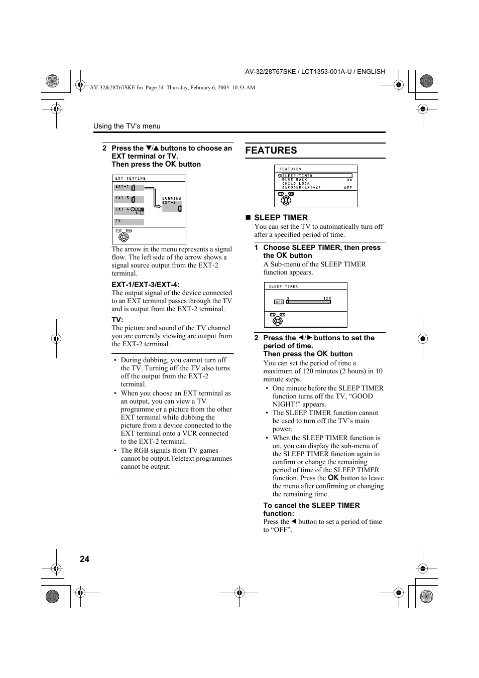 Features | JVC AV-32R370KE User Manual | Page 111 / 126