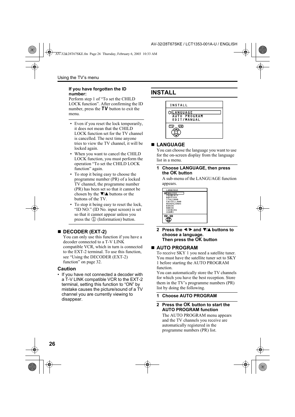 Install | JVC AV-32R370KE User Manual | Page 113 / 126
