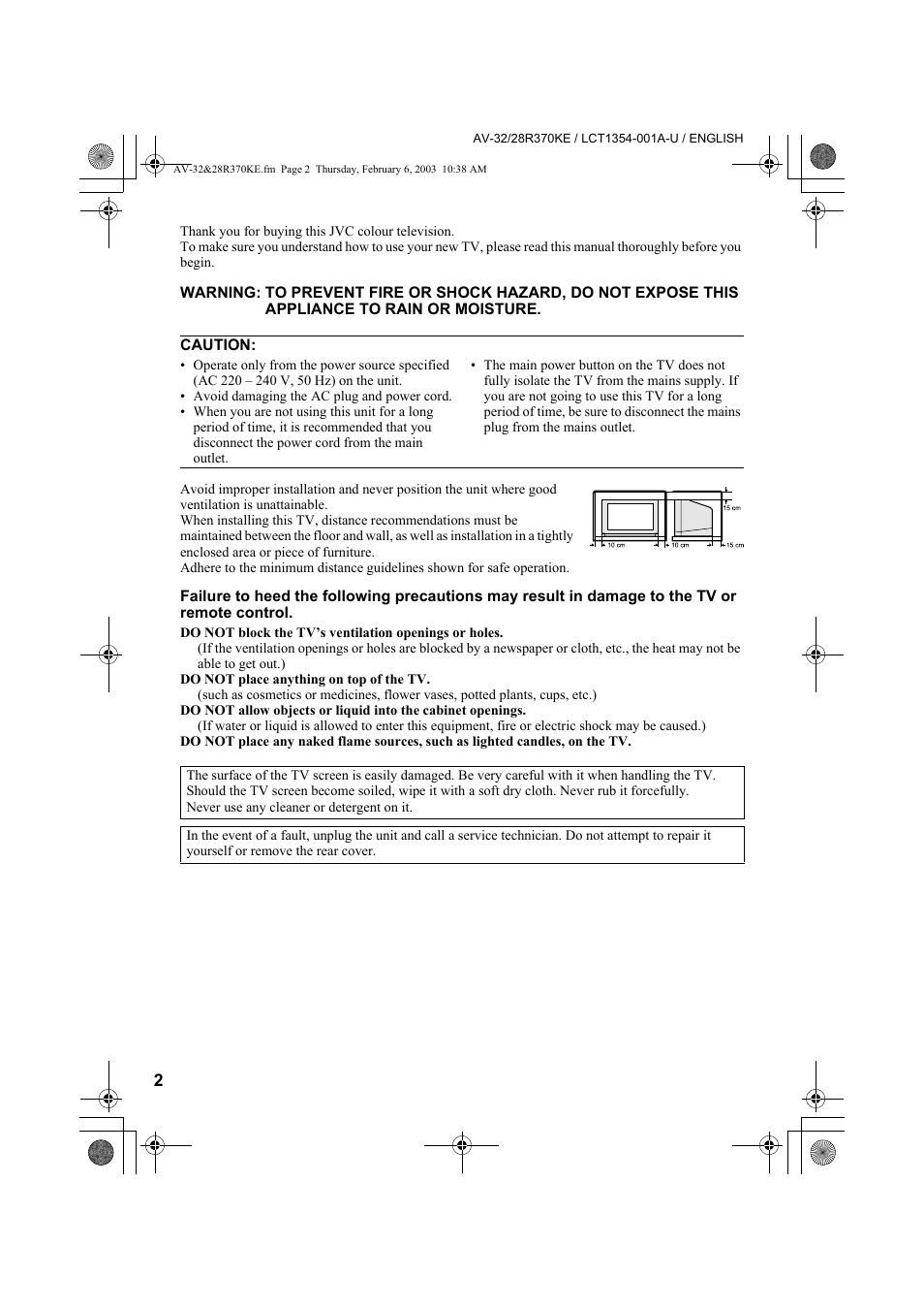 JVC AV-32R370KE User Manual | Page 2 / 126