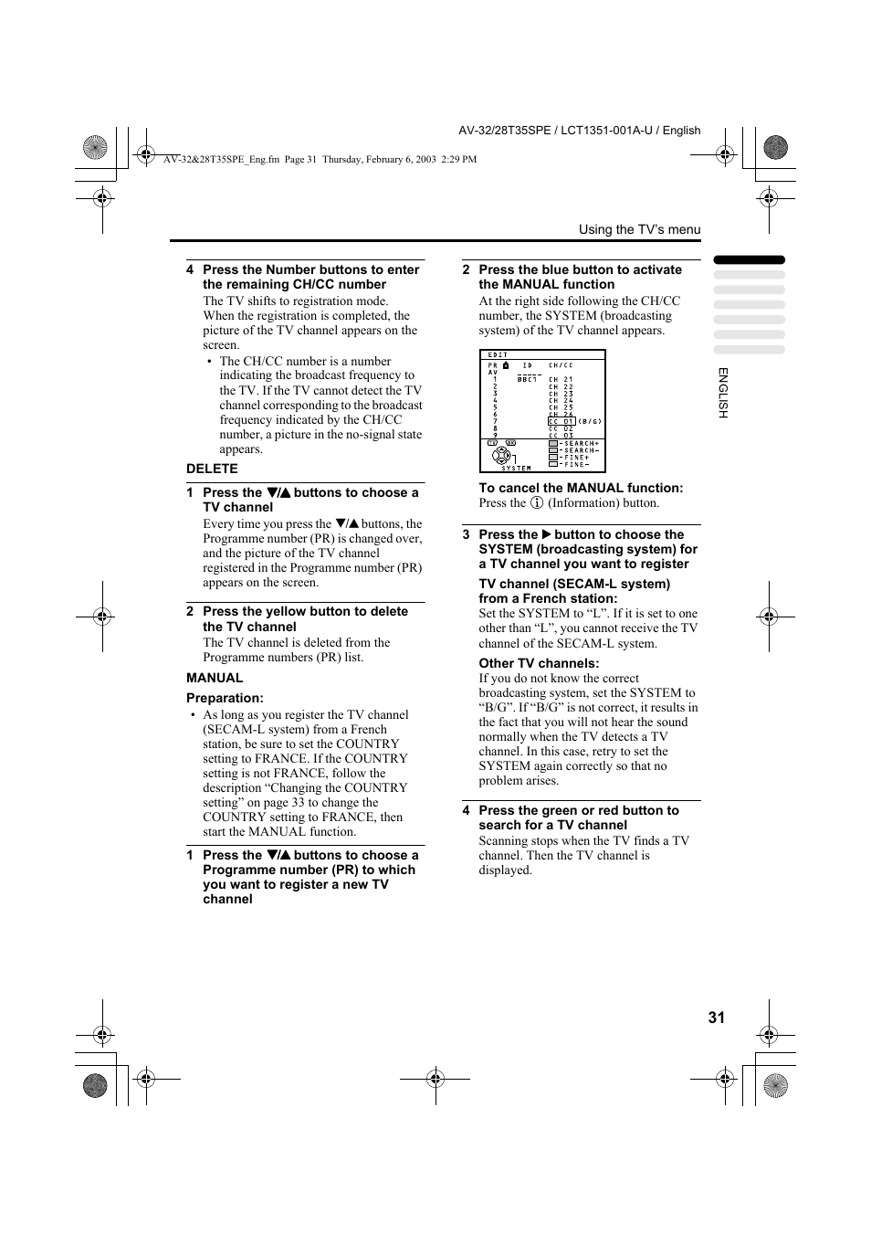 JVC AV-32R370KE User Manual | Page 76 / 126