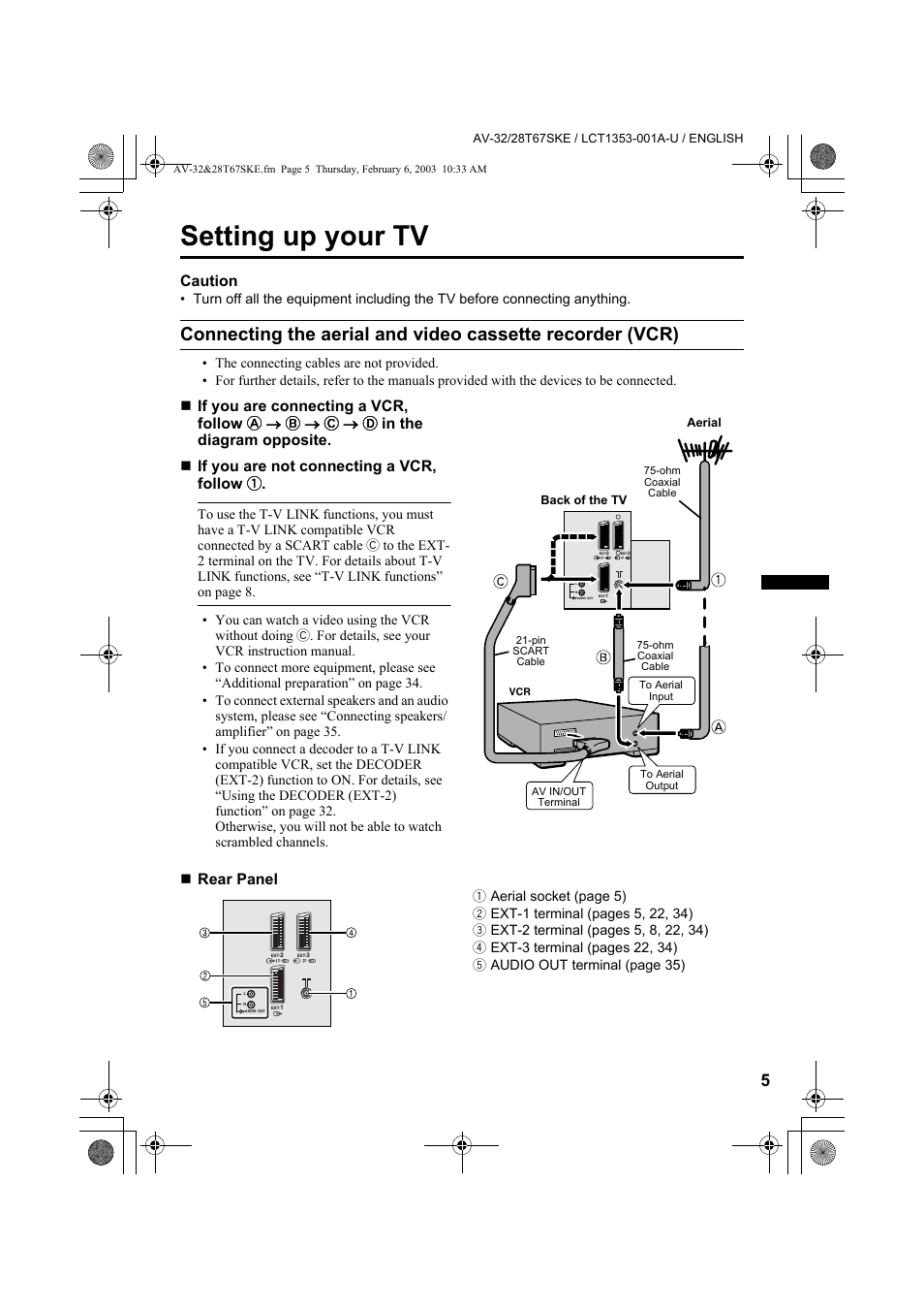 Setting up your tv | JVC AV-32R370KE User Manual | Page 92 / 126