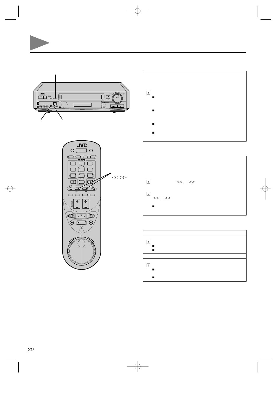 Playback (cont'd), Instant review, Index search | Manual index mark/erase | JVC HR-IP820U User Manual | Page 20 / 80