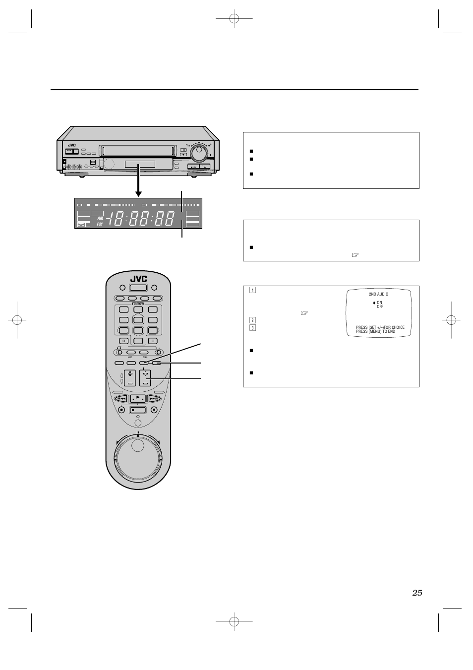Stereo and sap (second audio program) | JVC HR-IP820U User Manual | Page 25 / 80