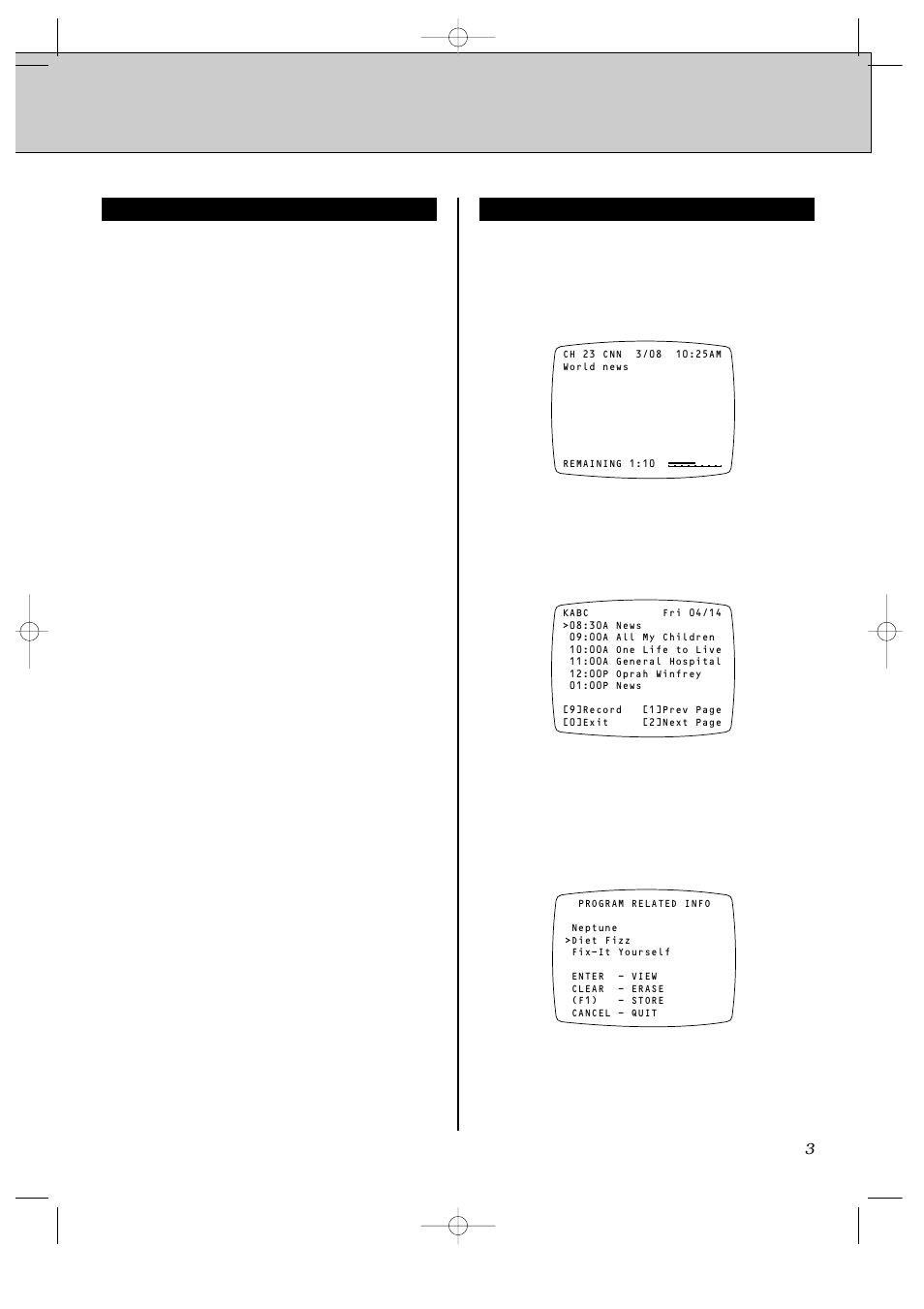 System outline, Information screens introduction | JVC HR-IP820U User Manual | Page 47 / 80