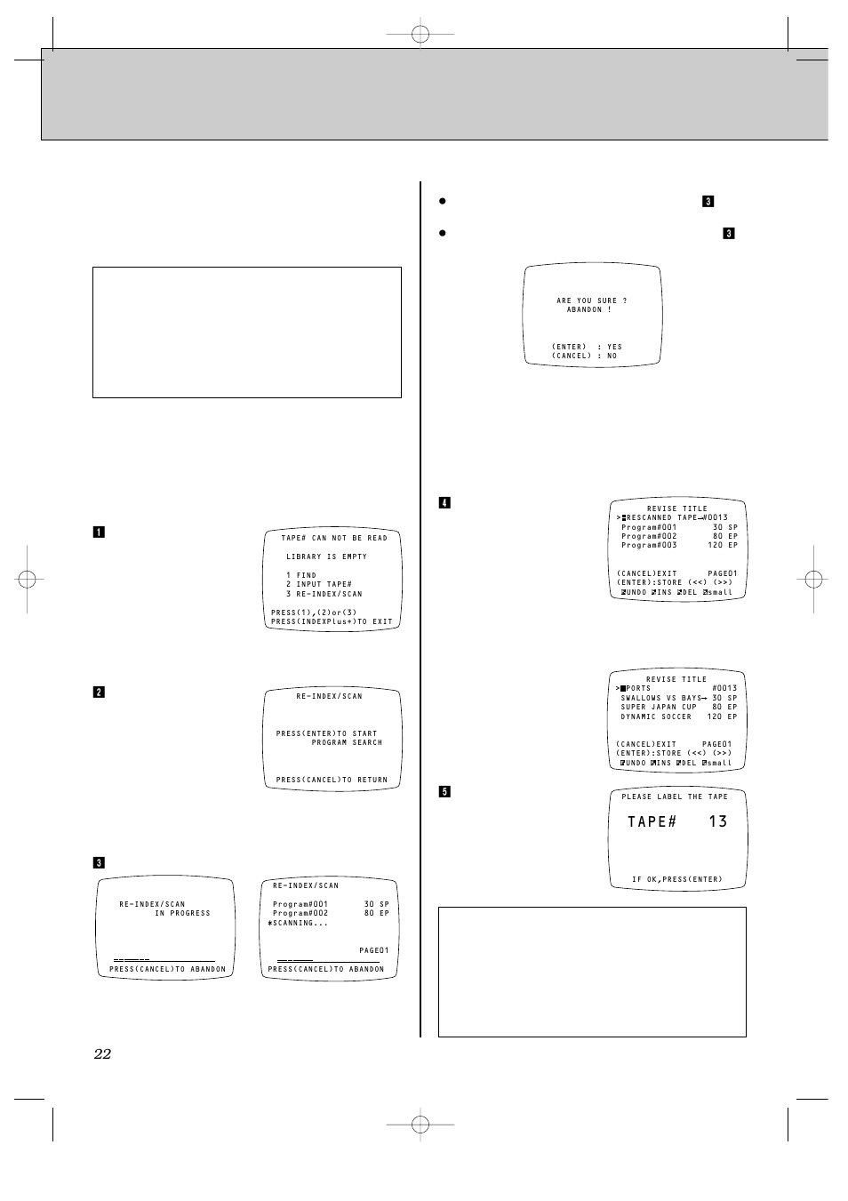 Retroactive indexing, Tape# 13 | JVC HR-IP820U User Manual | Page 66 / 80