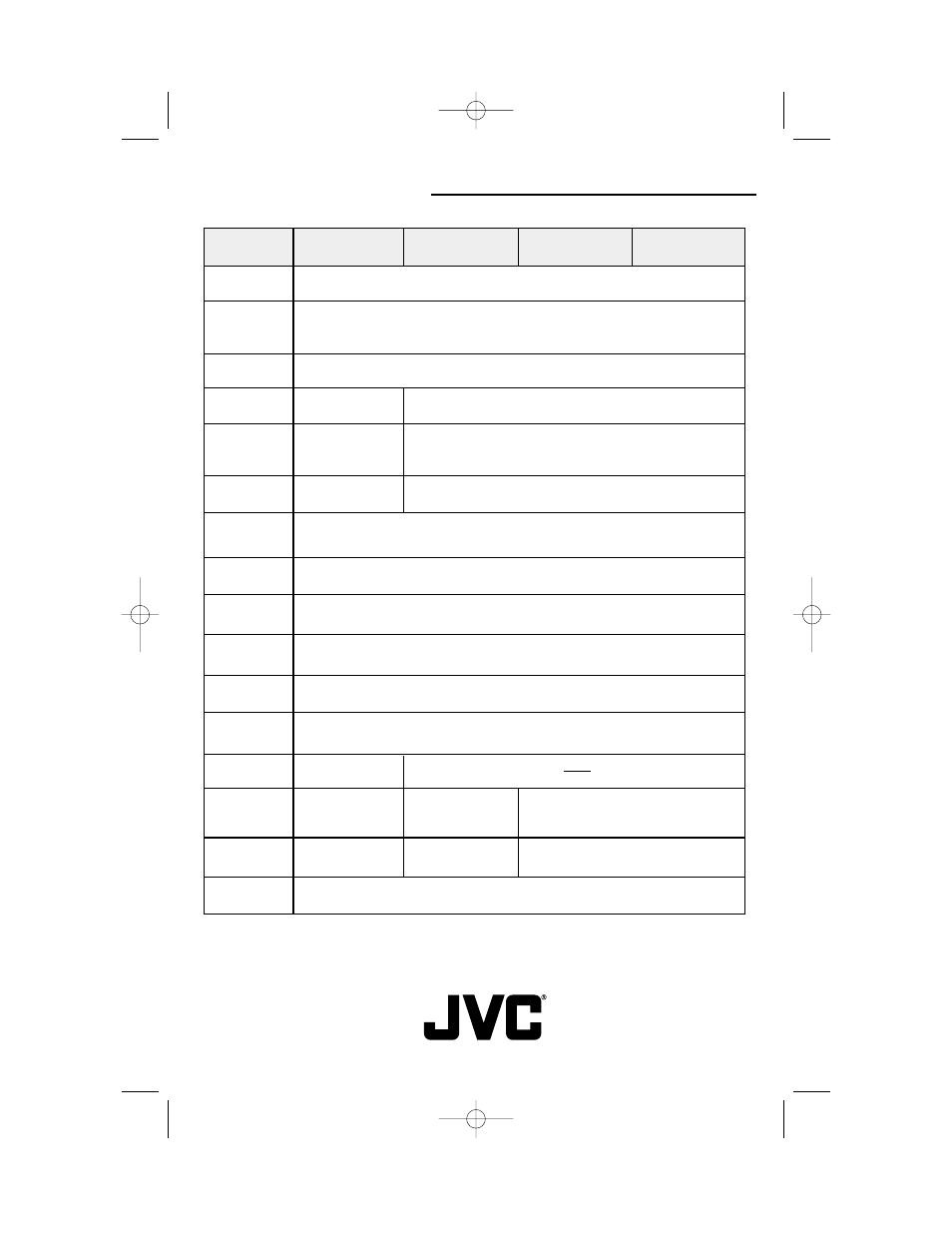 Specifications | JVC AV 27230 User Manual | Page 48 / 48