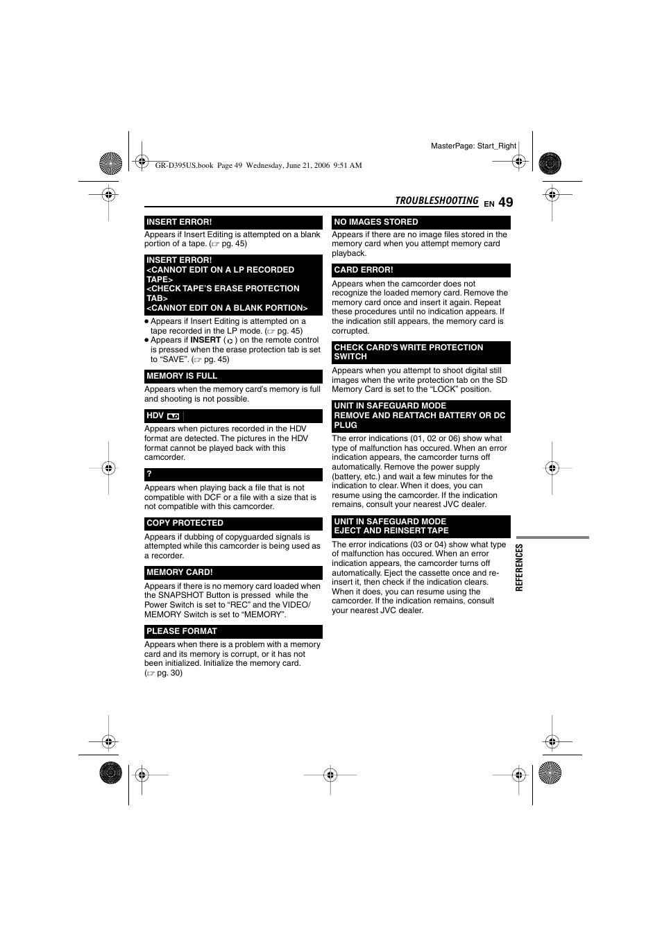 Pg. 49), Pg. 49 | JVC GR-D395U User Manual | Page 49 / 112