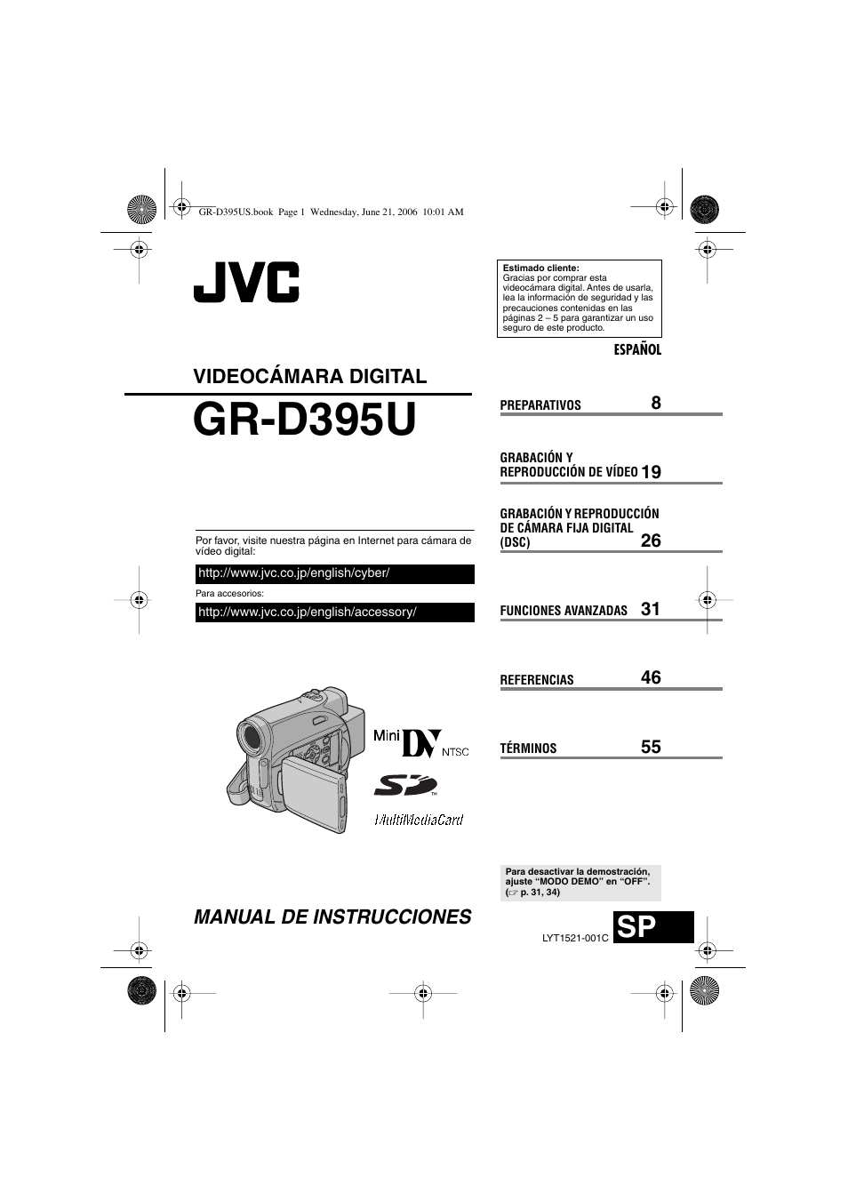 Gr-d395us_es.pdf, Gr-d395u, Manual de instrucciones videocámara digital | JVC GR-D395U User Manual | Page 57 / 112