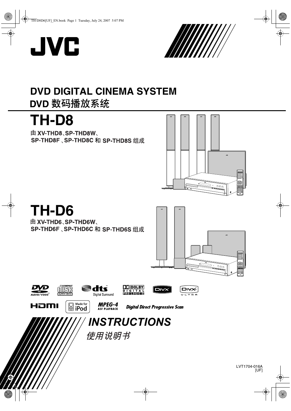 JVC TH-D6 User Manual | 38 pages