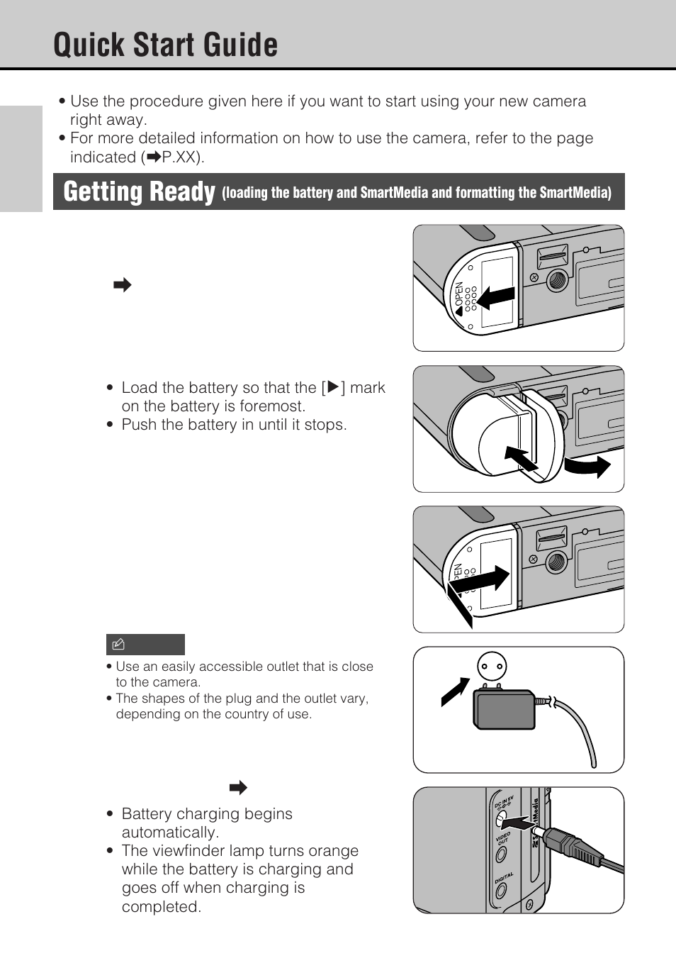 Quick start guide, Getting ready | JVC GC-S5 User Manual | Page 12 / 100