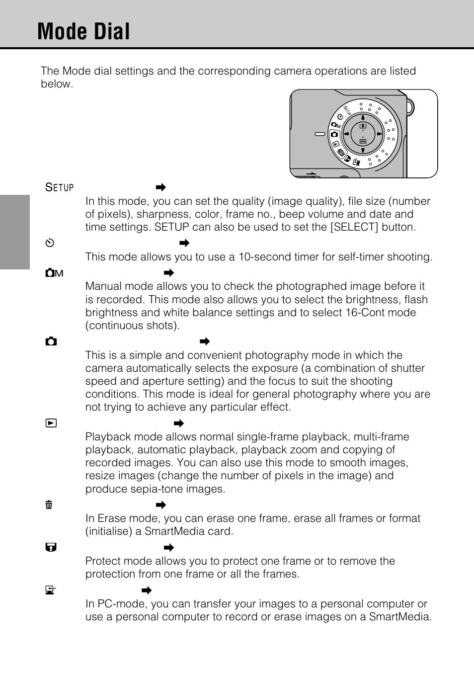 Mode dial | JVC GC-S5 User Manual | Page 28 / 100
